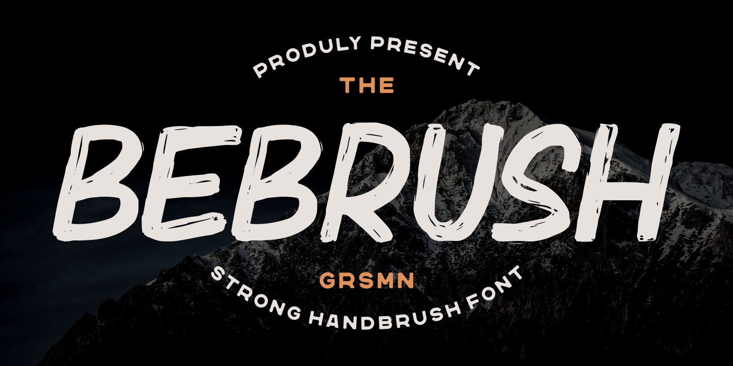 Пример шрифта Bebrush #1